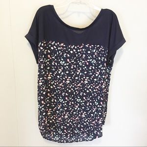 Just Be Navy Short Sleeves with Pink,White,Blue M